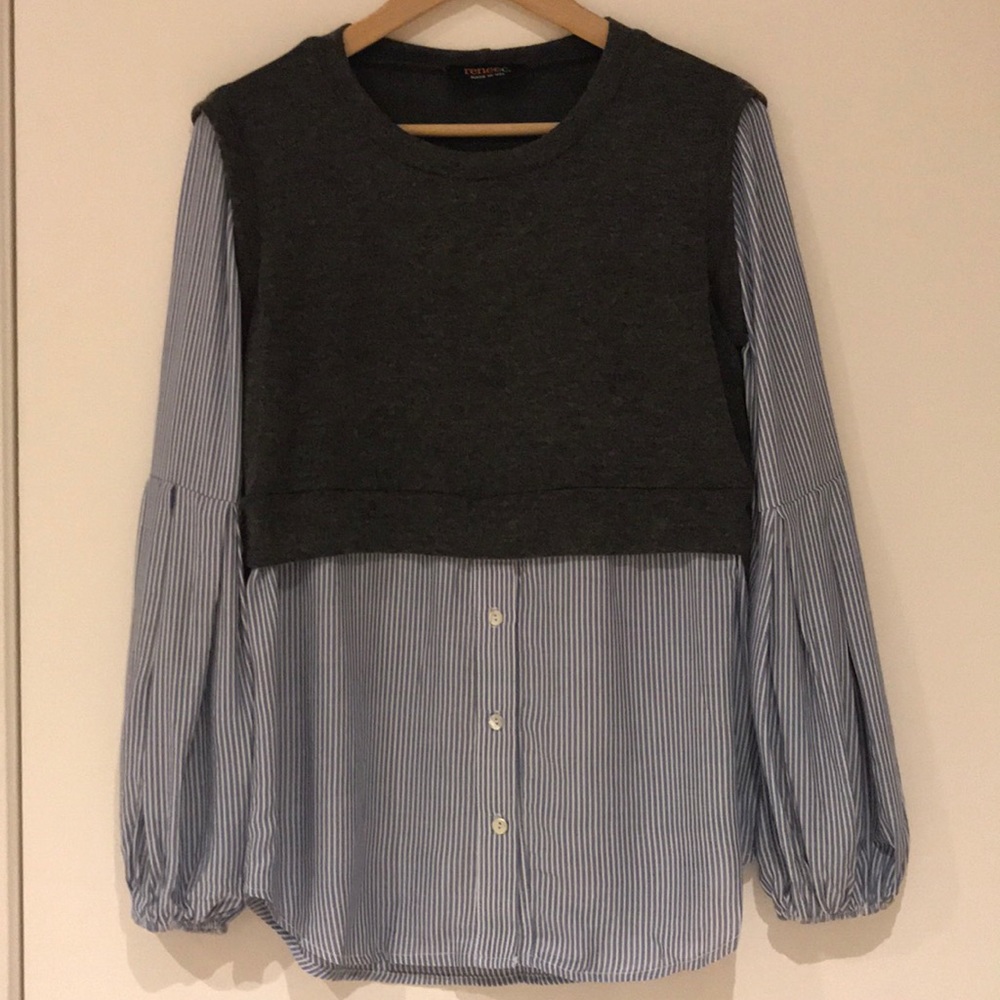 Sweater Layered Shirt